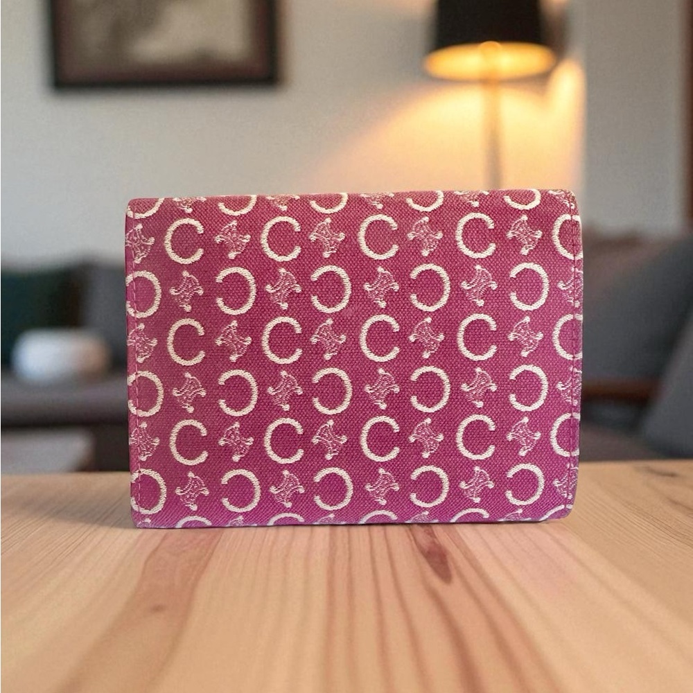 Celine Trifold Wallet C Macadam Pattern Bordea - Picture 8 of 8